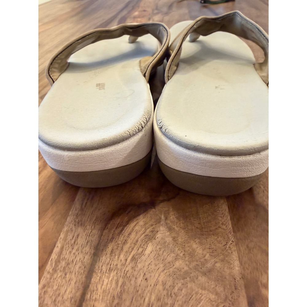 Clarks Cloudsteppers Arla Glitz Flip Flop Sandals Womens 11 Taupe Tan - Picture 7 of 9